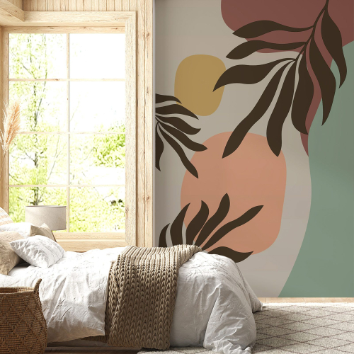 Papier peint panoramique - Feuilles Boho