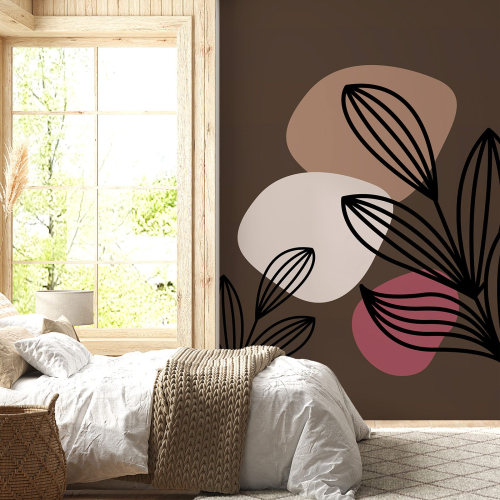 Papier peint panoramique - Feuilles Boho