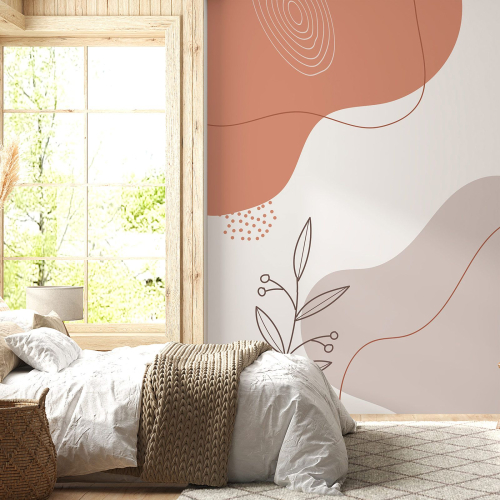 Papier peint panoramique - Feuilles Boho