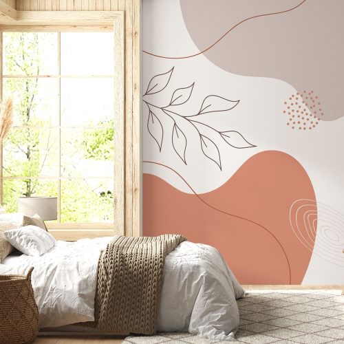 Papier peint panoramique - Feuilles Boho