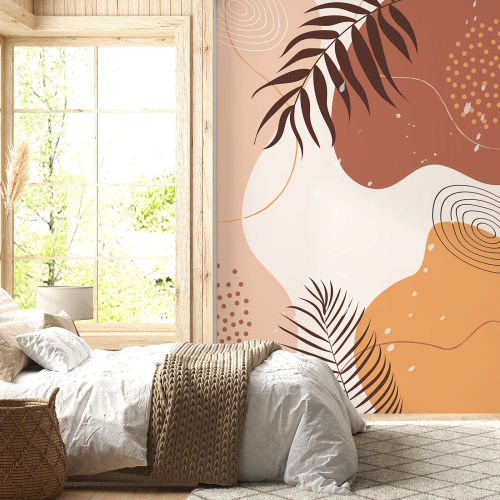 Papier peint panoramique - Feuilles Boho