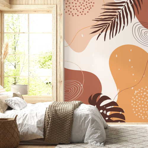 Papier peint panoramique - Feuilles Boho