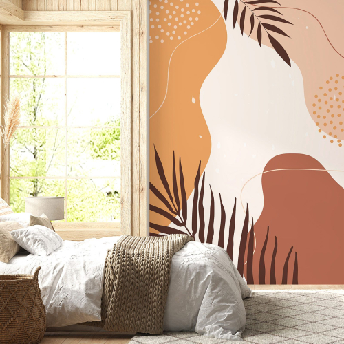 Papier peint panoramique - Feuilles Boho