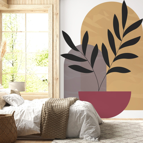 Papier peint panoramique - Feuilles Boho