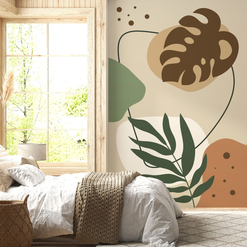 Papier peint panoramique - Feuilles Boho