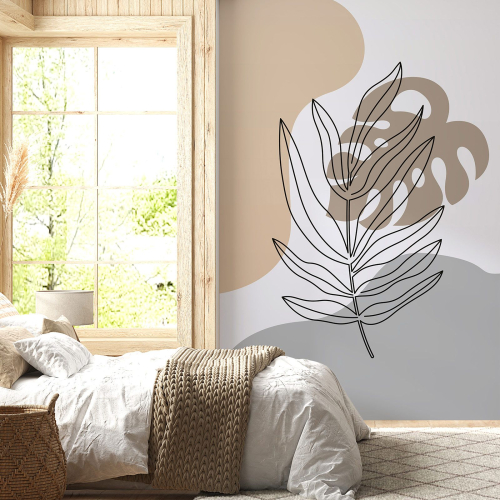 Papier peint panoramique - Feuilles Boho