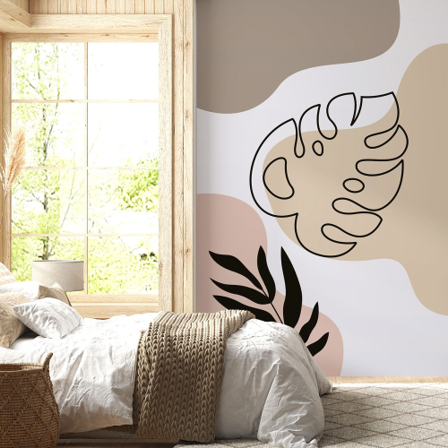 Papier peint panoramique - Feuilles Boho