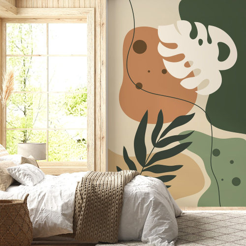 Papier peint panoramique - Feuilles Boho