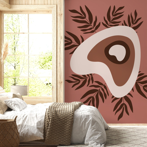 Papier peint panoramique - Feuilles Boho