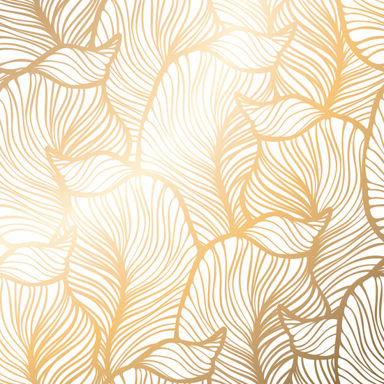 Papier peint panoramique - Feuilles d'orées