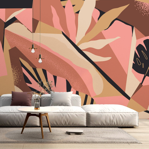 Papier peint panoramique - Feuilles Design