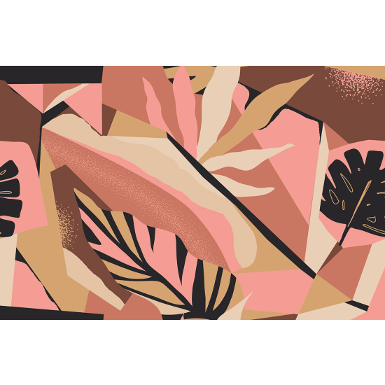 Papier peint panoramique - Feuilles Design