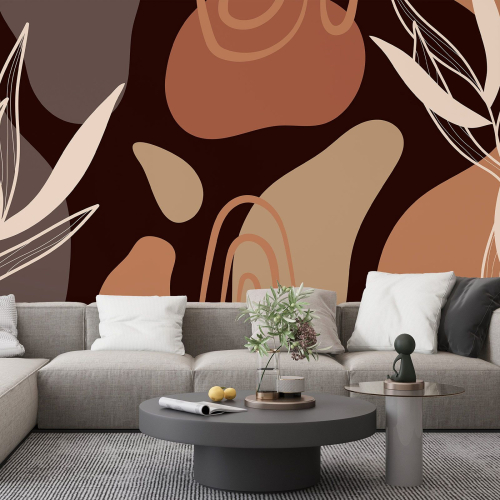 Papier peint panoramique - Feuilles Design