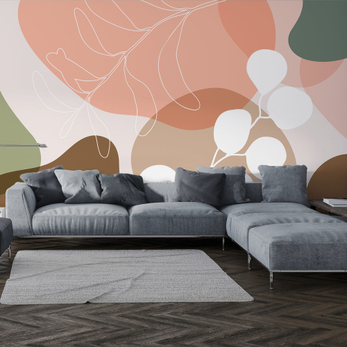 Papier peint panoramique - Feuilles Design