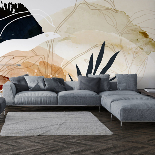 Papier peint panoramique - Feuilles Design
