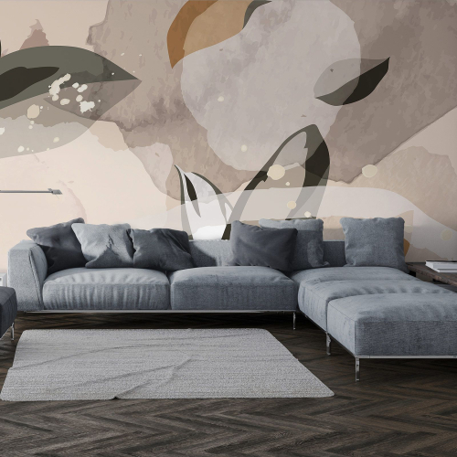 Papier peint panoramique - Feuilles Design