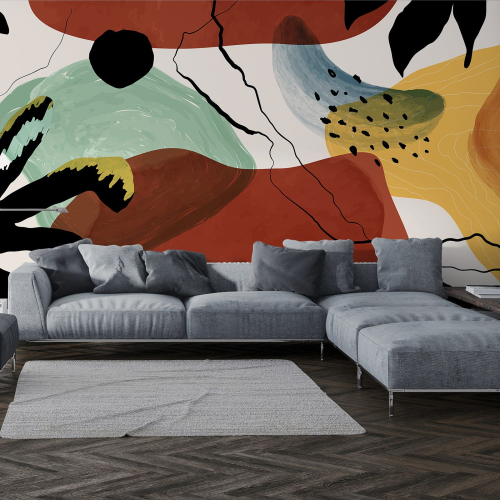 Papier peint panoramique - Feuilles Design