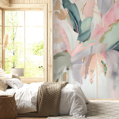 Papier peint panoramique - Feuilles design