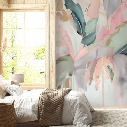 Papier peint panoramique - Feuilles Design