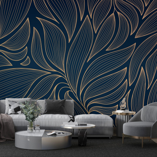 Papier peint panoramique - Feuilles Design