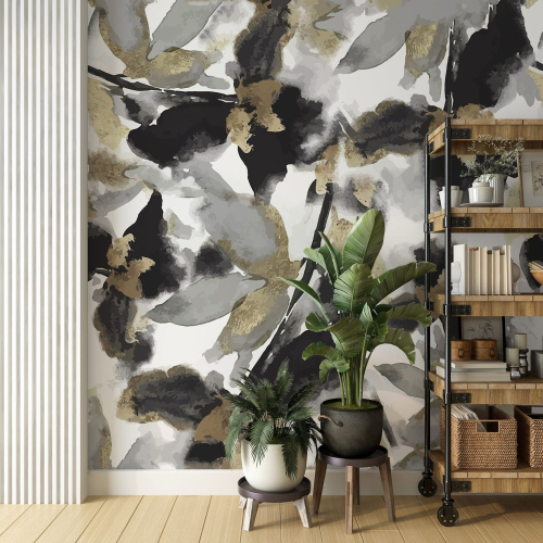 Papier peint panoramique - Feuilles Design