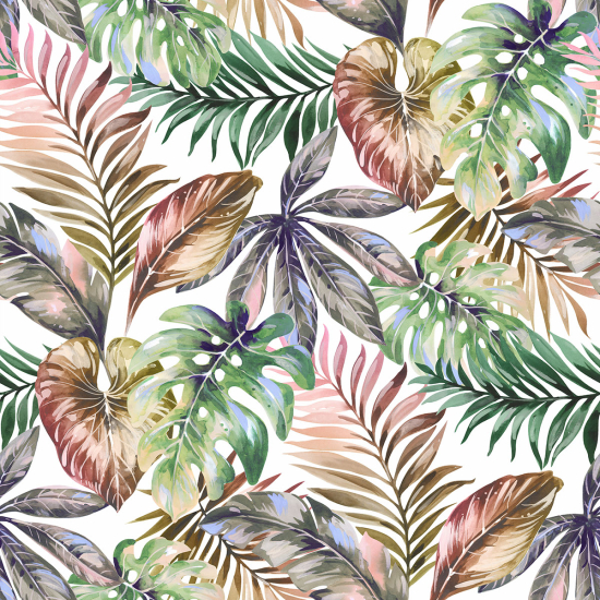 Papier peint panoramique - Feuilles tropicales