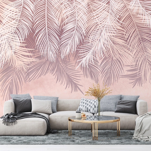 Papier peint panoramique - Feuilles tropicales