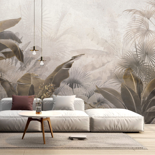 Papier peint panoramique - Feuilles tropicales