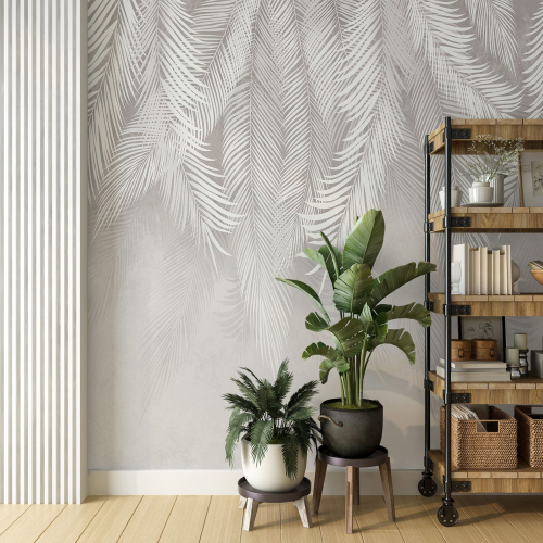 Papier peint panoramique - Feuilles tropicales