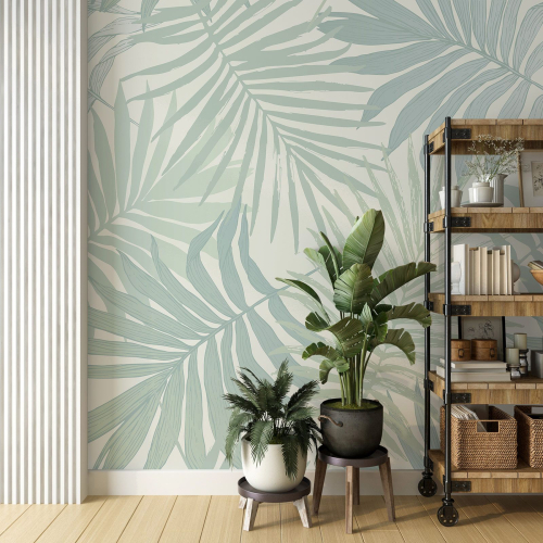 Papier peint panoramique - Feuilles tropicales