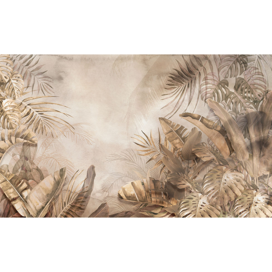 Papier peint panoramique - Feuilles tropicales