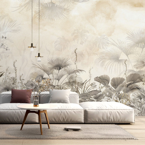 Papier peint panoramique - Feuilles tropicales