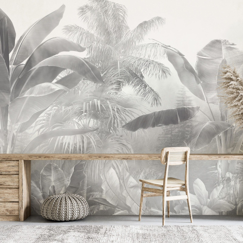 Papier peint panoramique - Feuilles tropicales