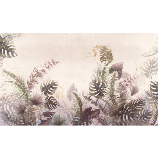 Papier peint panoramique - Feuilles tropicales