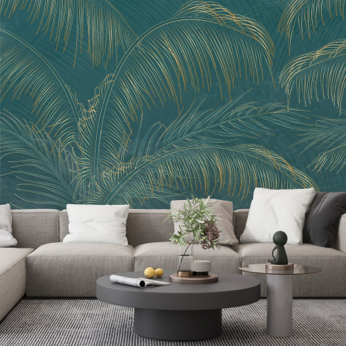 Papier peint panoramique - Feuilles tropicales