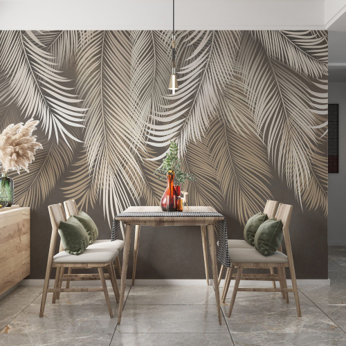 Papier peint panoramique - Feuilles tropicales