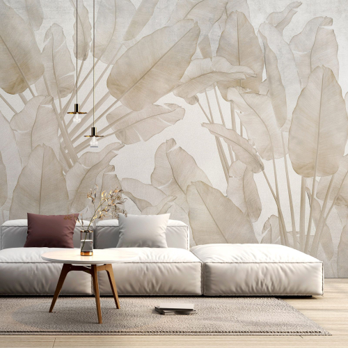 Papier peint panoramique - Feuilles tropicales