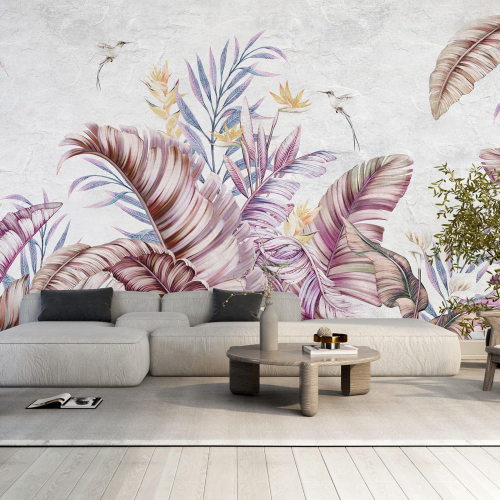 Papier peint panoramique  - Feuilles tropicales