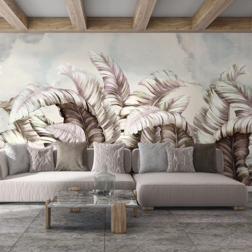 Papier peint panoramique - Feuilles tropicales
