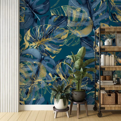 Papier peint panoramique - Feuilles tropicales