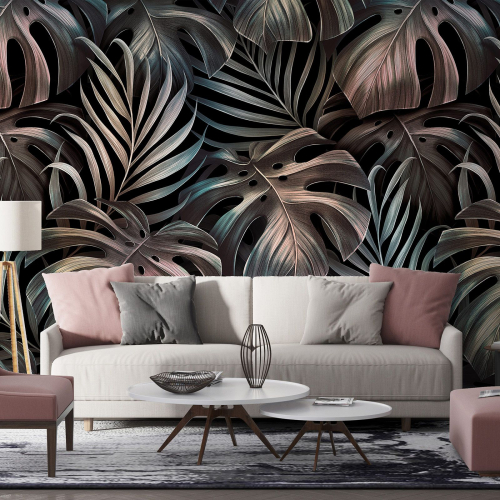 Papier peint panoramique - Feuilles tropicales