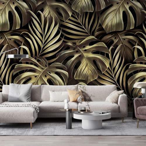 Papier peint panoramique - Feuilles tropicales