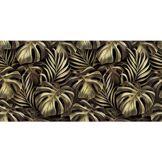 Papier peint panoramique - Feuilles tropicales