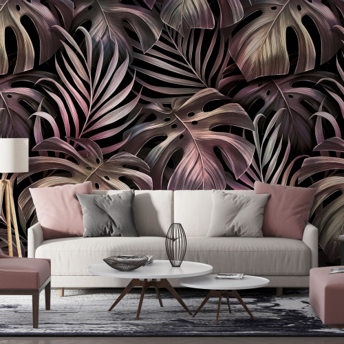 Papier peint panoramique - Feuilles tropicales