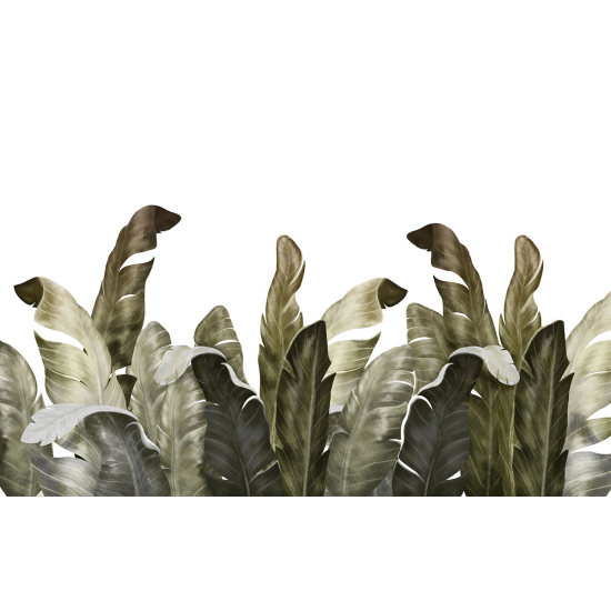 Papier peint panoramique - Feuilles tropicales