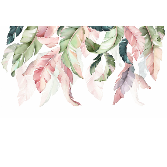 Papier peint panoramique - Feuilles tropicales