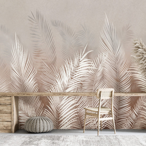 Papier peint panoramique - Feuilles tropicales