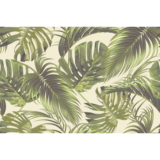 Papier peint panoramique - Feuilles tropicales