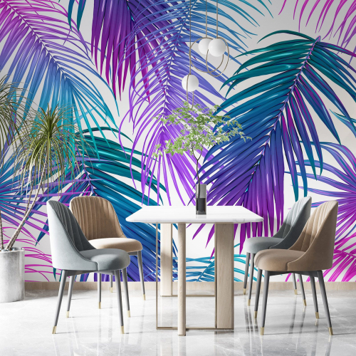 Papier peint panoramique - Feuilles tropicales