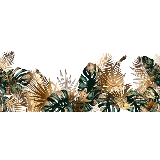 Papier peint panoramique - Feuilles tropicales